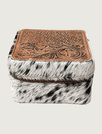 Mavericks Cowhide & Tooled Leather Jewelry Case