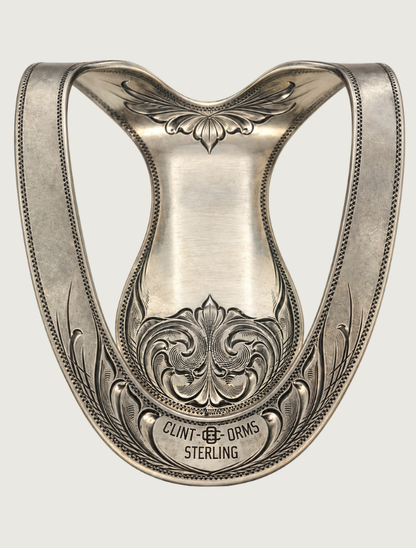 Clint Orms San Jac 1800 Sterling Silver Engraved Money Clip