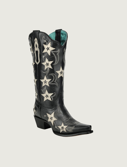 Corral Black Stars & Studs Cowgirl Boots