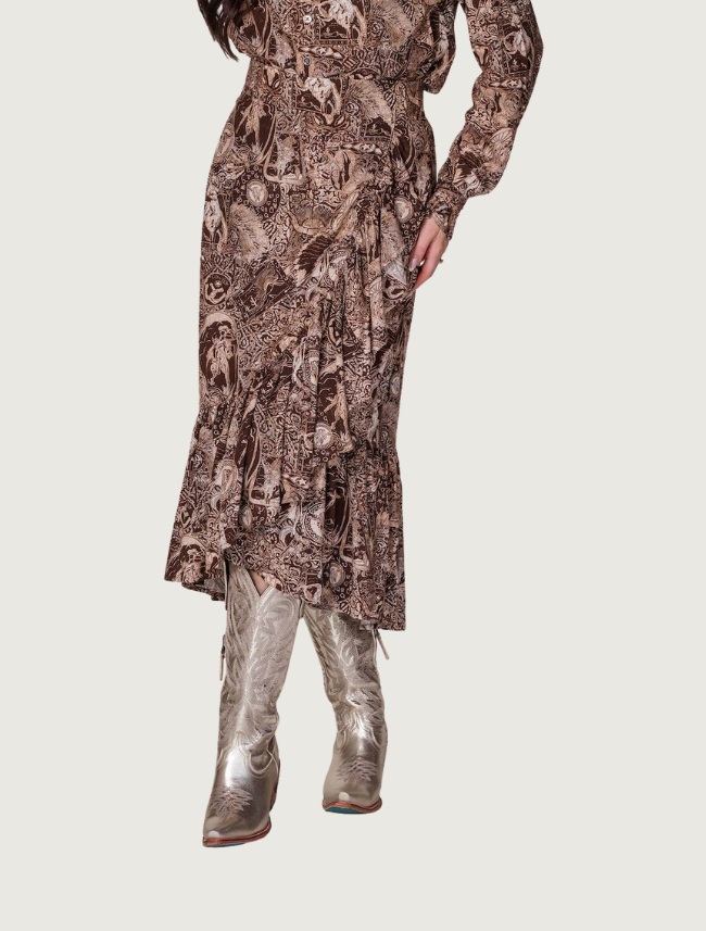 Lovlei Ranch Savannah Skirt in Tabacca