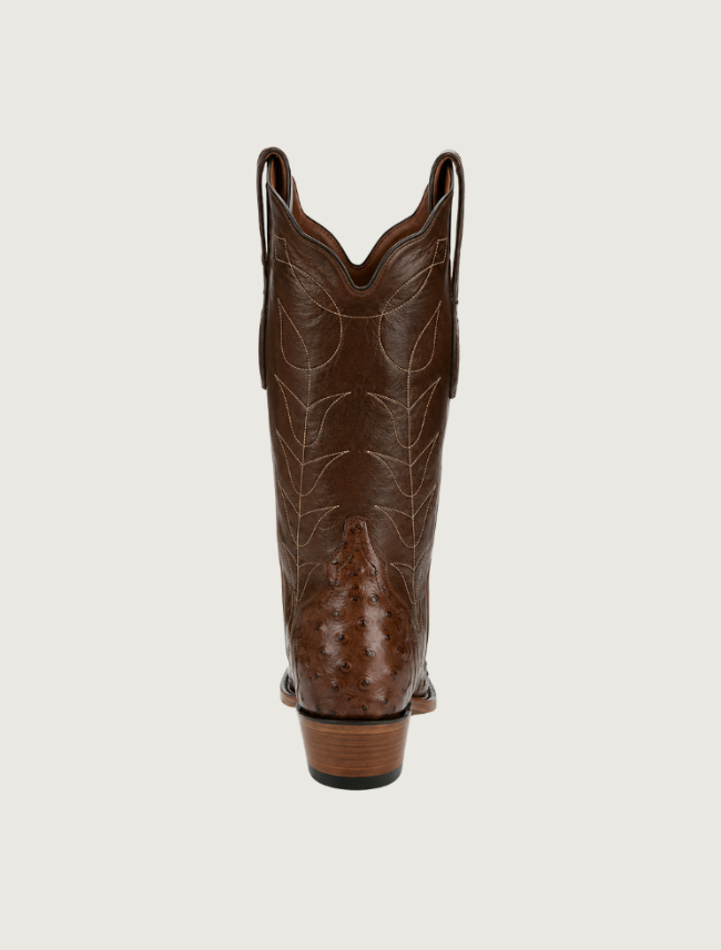 Tony Lama Kango Tobac Ostrich Snip Toe Cowgirl Boots