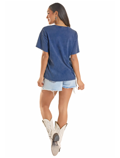 Rock & Roll Denim "Rodeo" Oversized Graphic T-Shirt