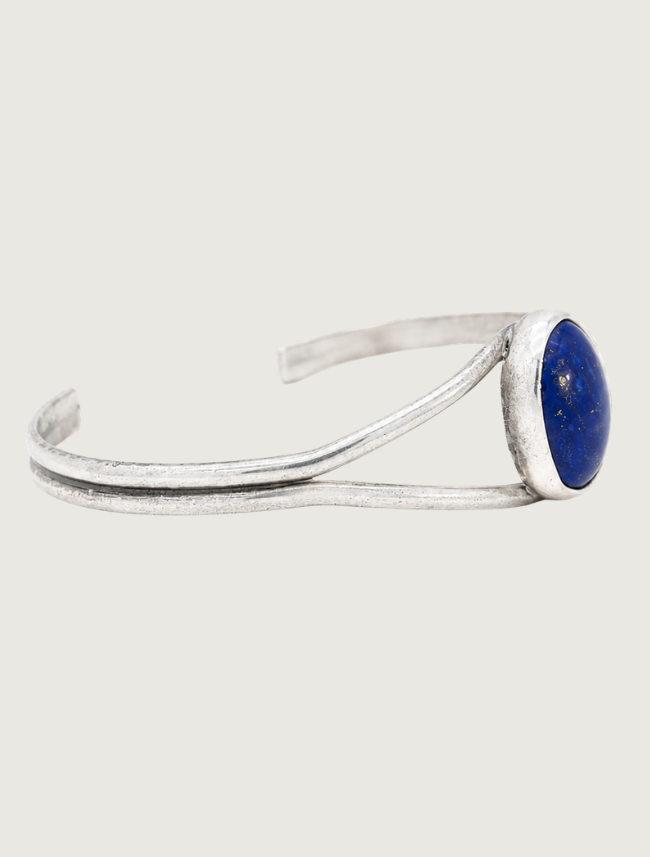 Sterling Silver Lapis Cuff Bracelet
