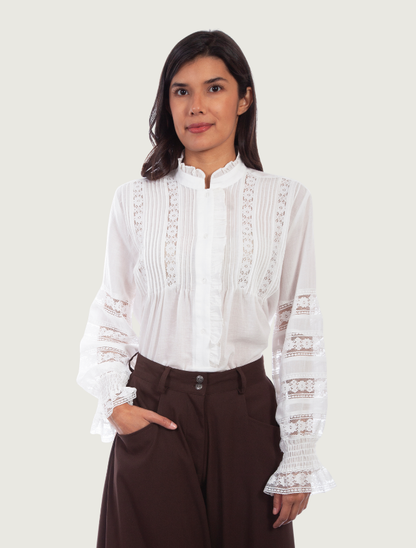 Scully Women's White Lace Blouse