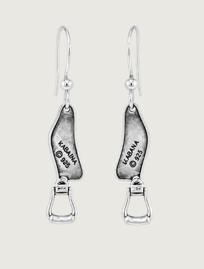 Kabana Sterling Silver Western Stirrup Earrings