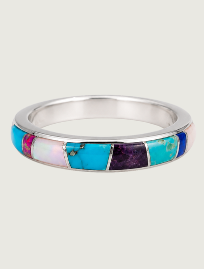 Candace Skeet Skinny Sterling Silver Inlay Ring
