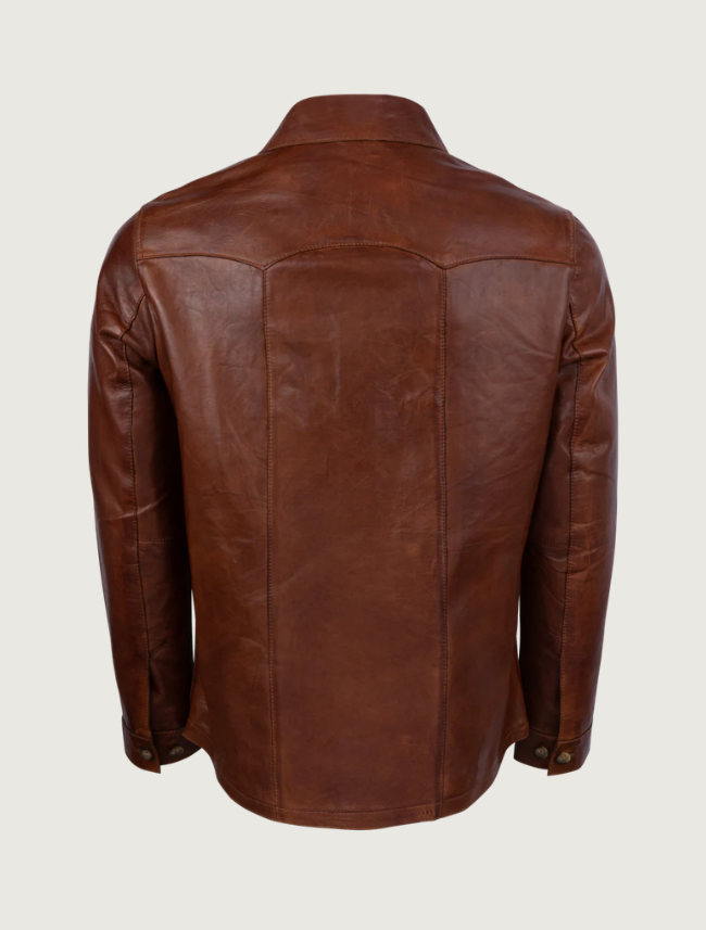 Mavericks Men's Leather Shirt Jacket