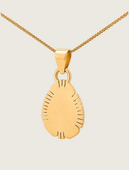 14K Yellow Gold Kingman Turquoise Pendant