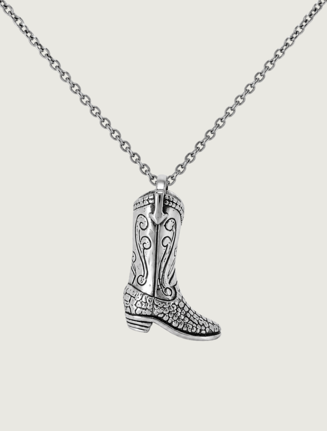 Kabana Sterling Silver Alligator Skin Boot Pendant