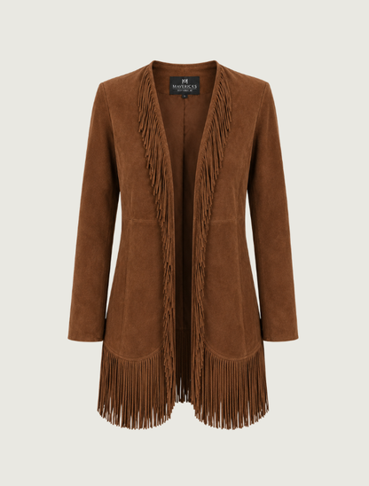 Women's Fringe Maxi Coat