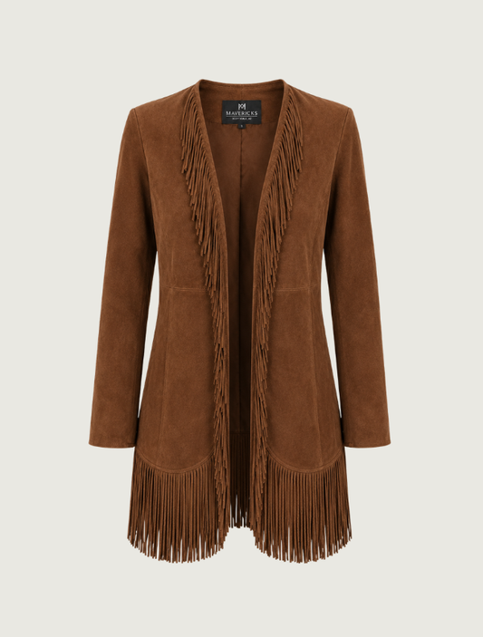 Women's Fringe Maxi Coat