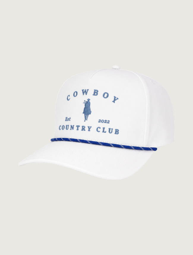 Cowboy Country Club Horse Roped Hat in White