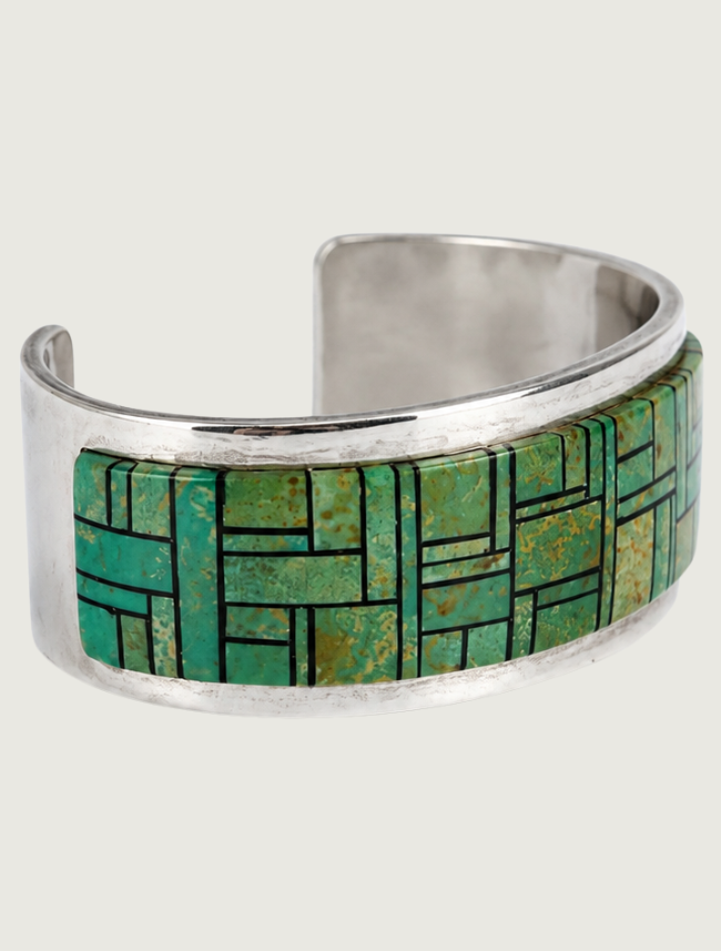 Tommy Jackson Turquoise Inlay Cuff Bracelet