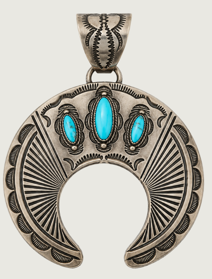 J. Delgarito Sterling Silver Turquoise Pendant