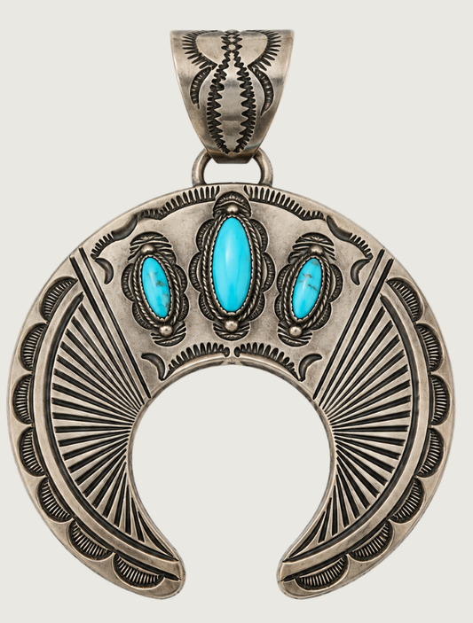 J. Delgarito Sterling Silver Turquoise Pendant
