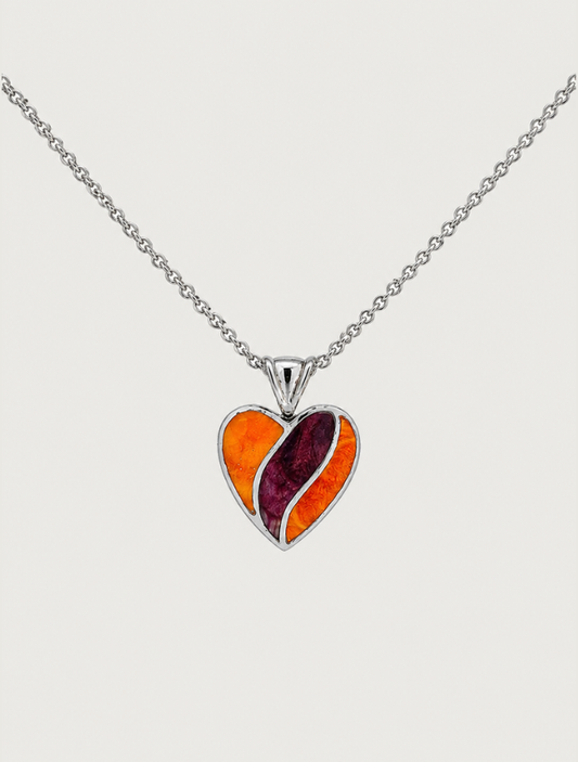 Kabana Sterling Silver Mixed Spiny Oyster Pendant