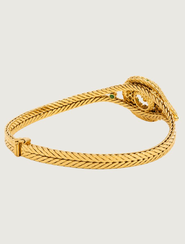 18K Yellow Gold Sleeping Beauty Turquoise Bracelet