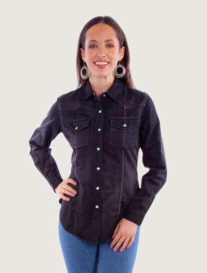 Scully Women's Plain Western Snap Front Shirt