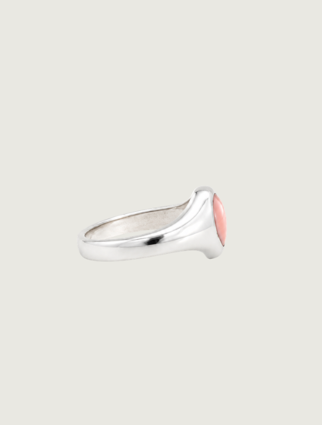 Kabana RP Sterling Silver & Pink Mother of Pearl Heart Ring