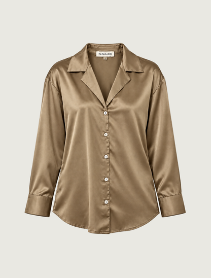Paparazzi Satin Button-Up Shirt