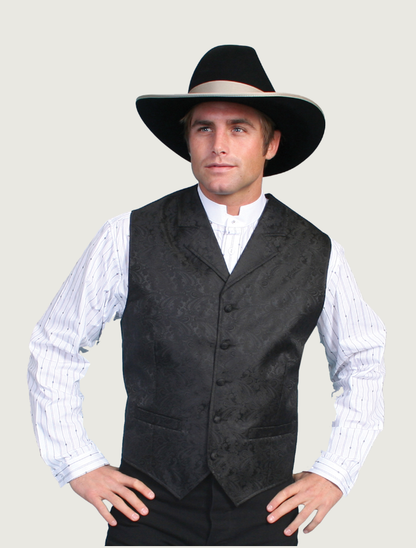 Scully Men's Black Paisley Vest