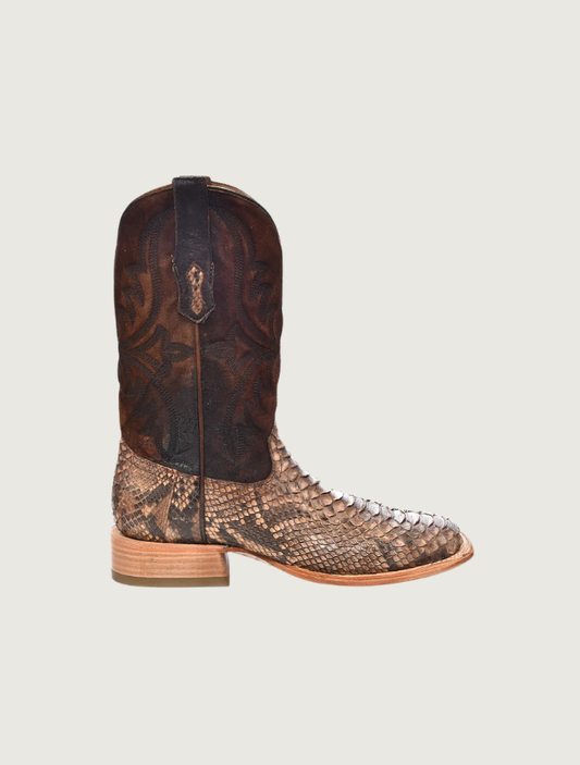 Corral Men's Genuine Lamb & Python Square Toe Cowboy Boot