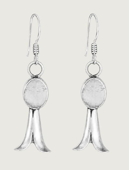 Silver & Turquoise Squash Blossom Earrings