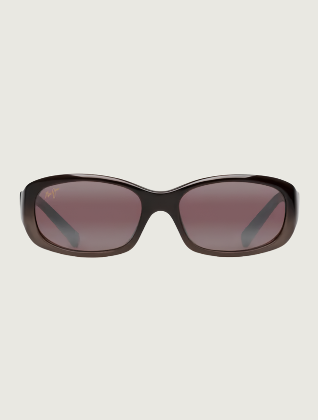 Maui Jim Punchbowl rectangular sunglasses in Chocolate Fade / Maui Rose — front view