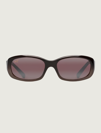 Maui Jim Punchbowl rectangular sunglasses in Chocolate Fade / Maui Rose — front view