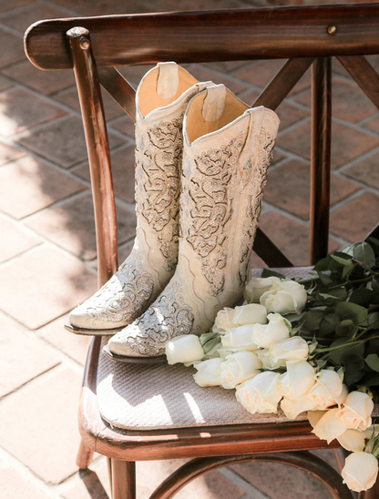 Corral Women's White Wedding Cowboy Boot