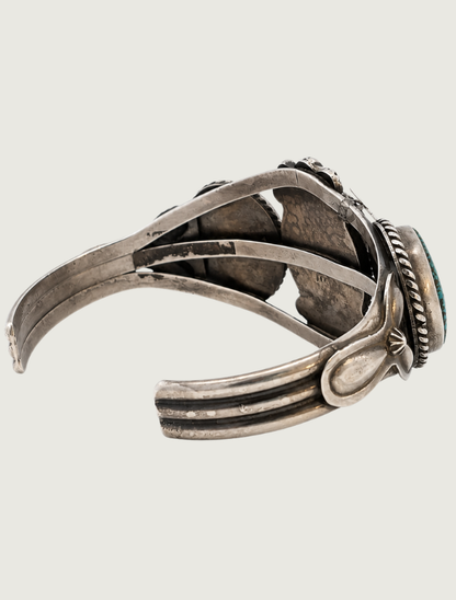 Ray Delgarito Sterling Silver Turquoise Cuff Bracelet