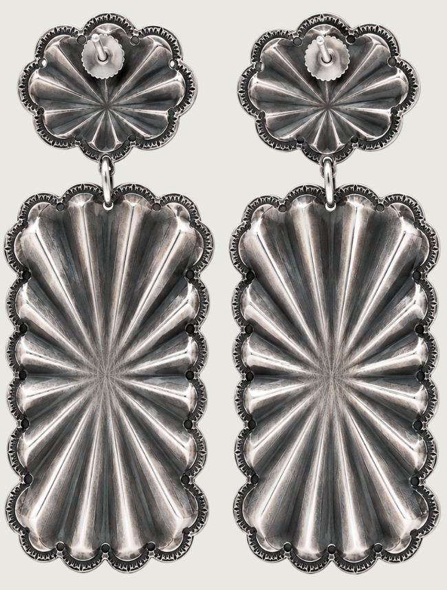 Glenn Livingston Sterling Silver & Turquoise Earrings