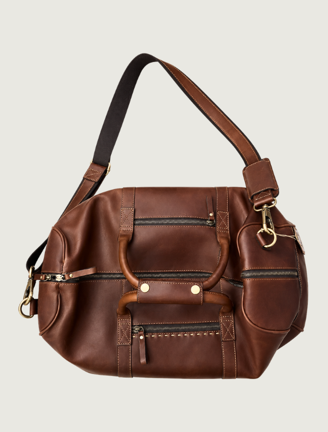 Mavericks Brown Leather Duffel Bag