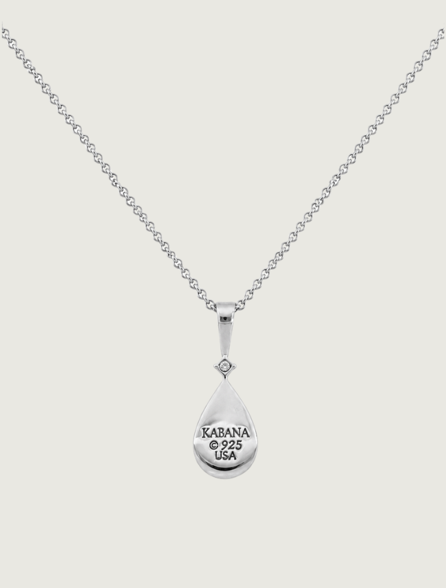 Kabana RP Sterling Silver, Diamond, & Pink Mother of Pearl Necklace