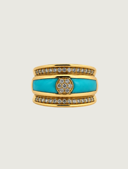 14K YG Sleeping Beauty TQ & DIA Ring D: 0.60ct VS