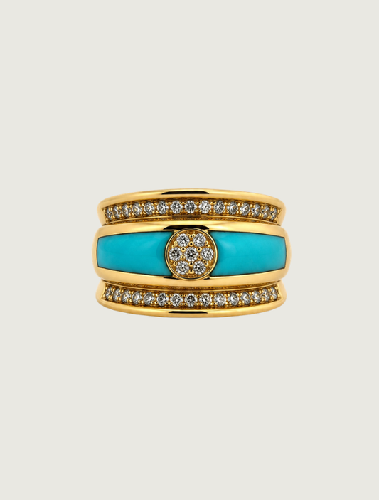 14K YG Sleeping Beauty TQ & DIA Ring D: 0.60ct VS