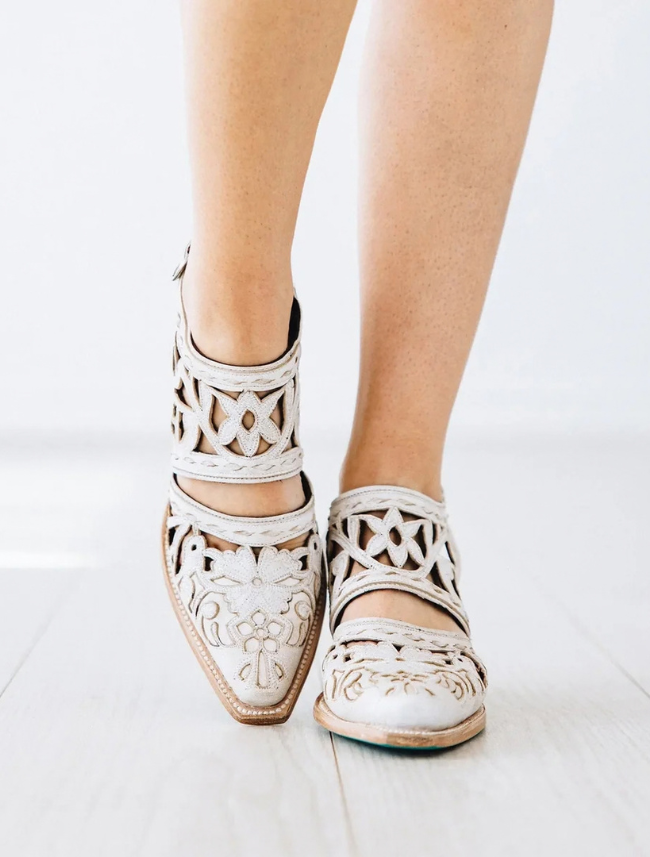Lane Boots Robin Cut Out Slingback Mules in Ceramic Crackle