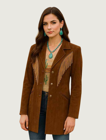 Scully Women's Fringe Detail Suede Coat