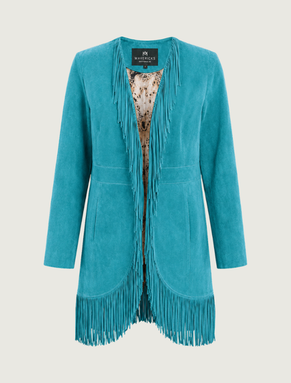 Women's Fringe Maxi Coat