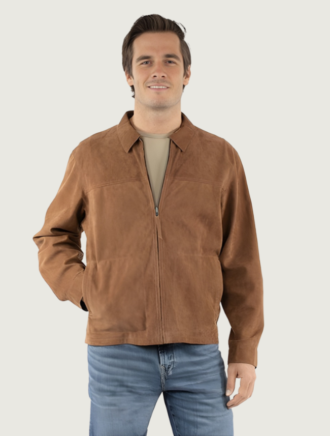 Scully Men's Reversible Brown Suede Jacket