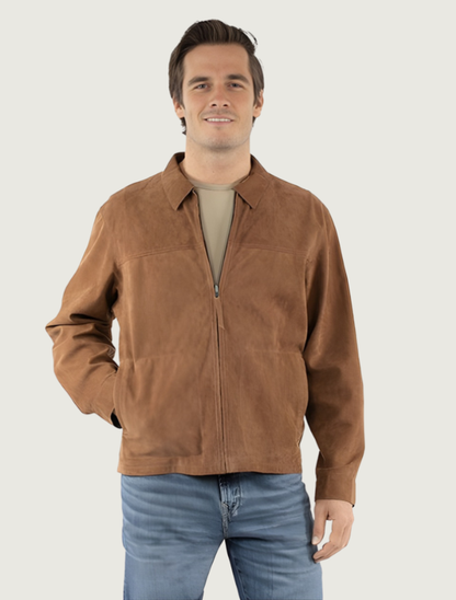 Scully Men's Reversible Brown Suede Jacket