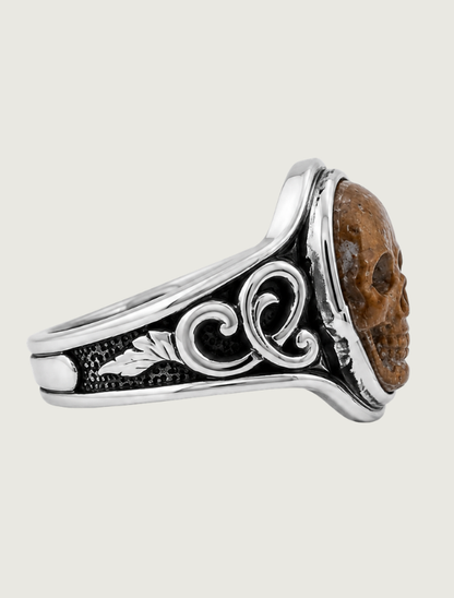 Lee Downey Sterling Silver Skull Ring