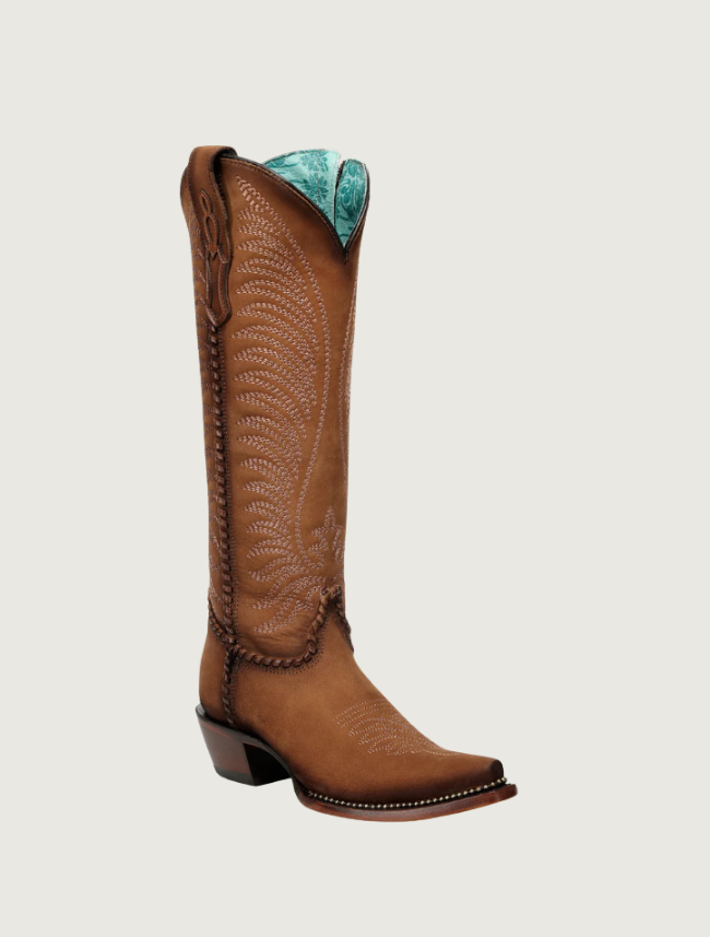 Corral Honey Weaving & Metallic Welt Tall Top Cowgirl Boots