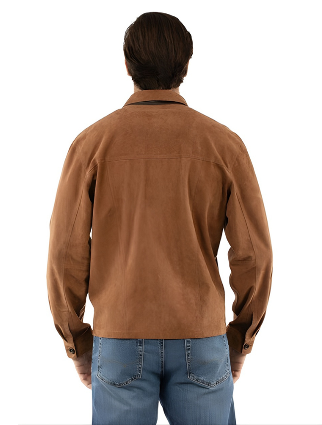 Scully Men's Reversible Brown Suede Jacket