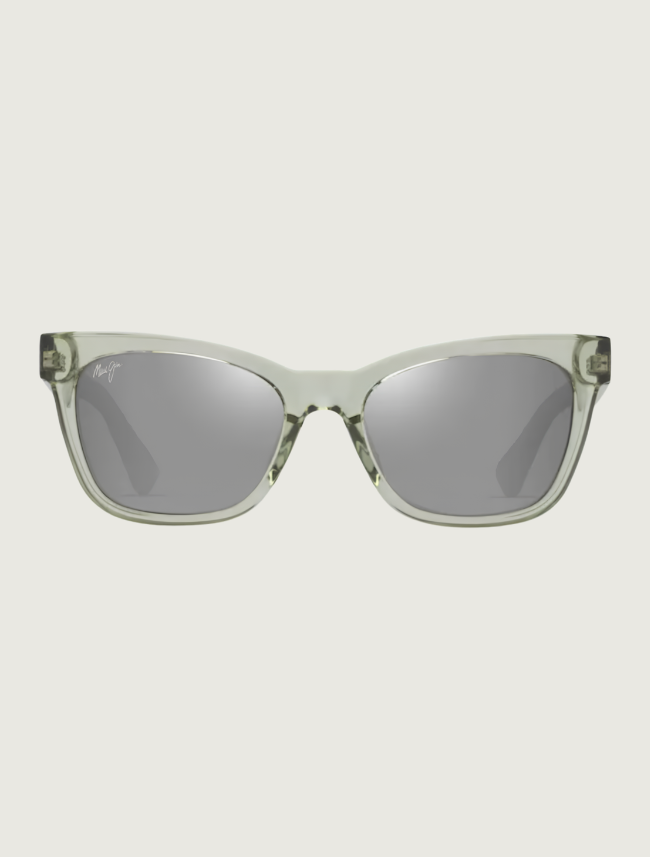 Maui Jim Hiwahiwa butterfly sunglasses in Shiny Transparent Sage / Neutral Grey — front view