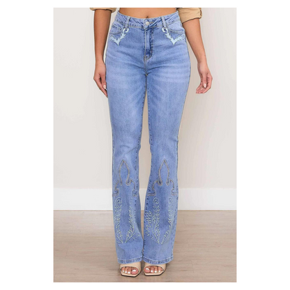 Western Embroidered Bootcut Jeans