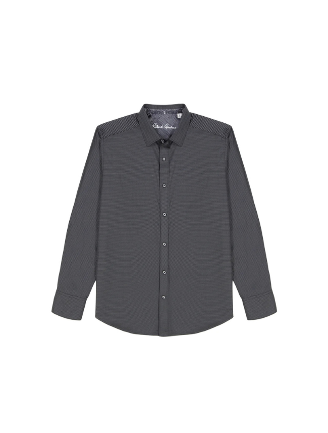Robert Graham Men's Kenmare Long Sleeve Button Down Shirt in Charcoal