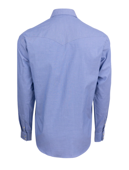 Stetson Men's Oxford Snap Front Shirt in Blue