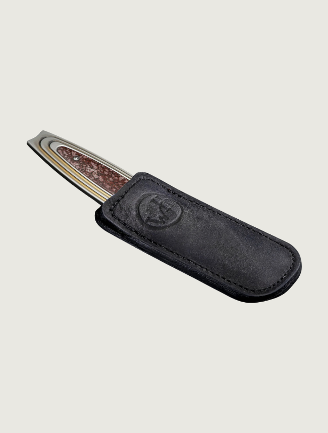 William Henry 'St. Andrews' Anodized Titanium Divot Tool with Dinosaur Bone Inlay