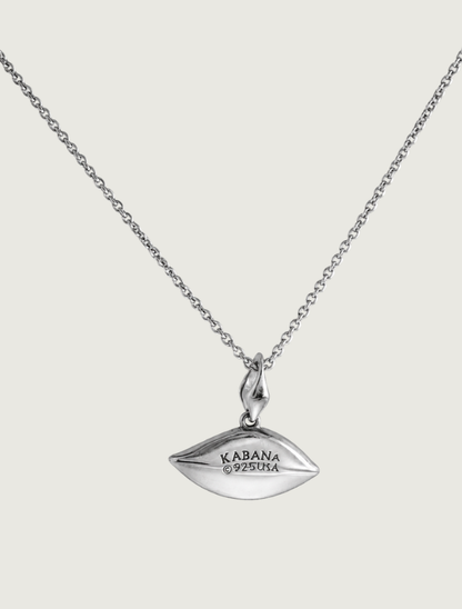 Kabana Sterling Silver Inlay Evil Eye Pendant (M)